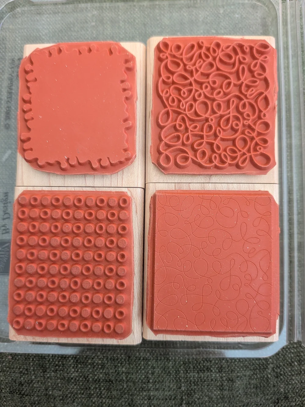 STAMPIN’ UP rubber stamps 2003 Set Of 4 By Design Patterns Paper Craft Scrapbook